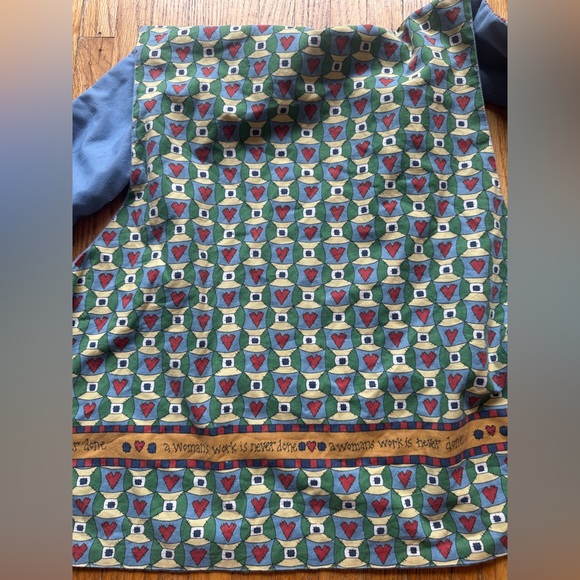 Handcrafted Quilted Patchwork Vest in Blue and Multicolor - Picture 6 of 6